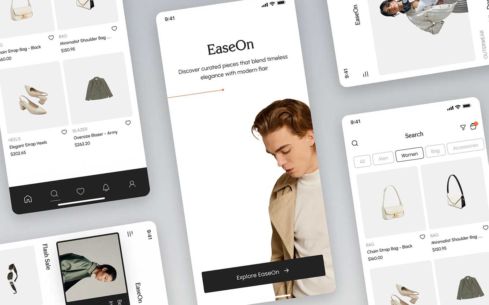 EaseON — Fashion Mobile App